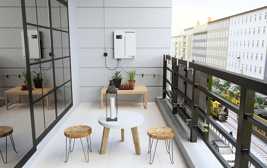 Sunsynk LifeLynk Verlinkt balkonopstelling